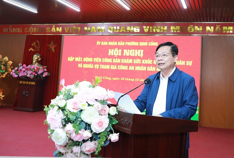 Đồng chí Khương Quốc Hưng phát biểu tại hội nghị Đồng chí Khương Quốc Hưng phát biểu tại hội nghị