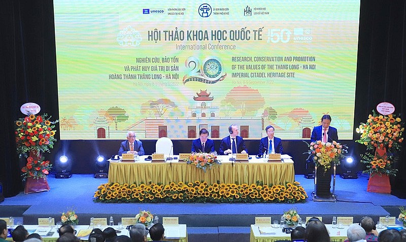 Hội thảo khoa học quốc tế “20 năm nghiên cứu, bảo tồn và phát huy giá trị di sản Hoàng thành Thăng Long - Hà Nội” được tổ chức tháng 9-2022 tại Hà Nội.