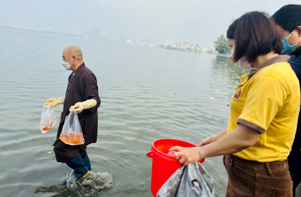 Thả cá tiễn ông Táo: Bao giờ tình nguyện viên không phải nhặt rác?