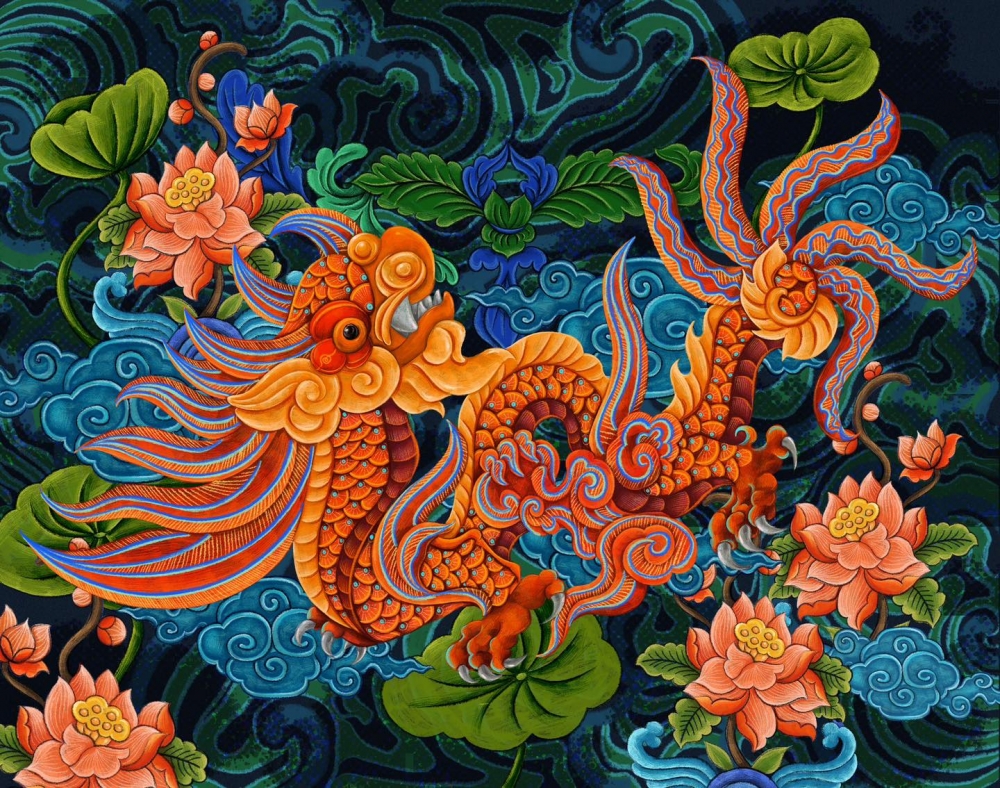 Chiêm ngưỡng 80 bức tranh con rồng tại Văn Miếu – Quốc Tử Giám