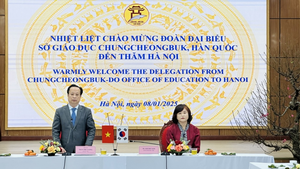 Sở GD-ĐT Hà Nội đón đoàn giáo viên, học sinh tỉnh Chungcheongbuk