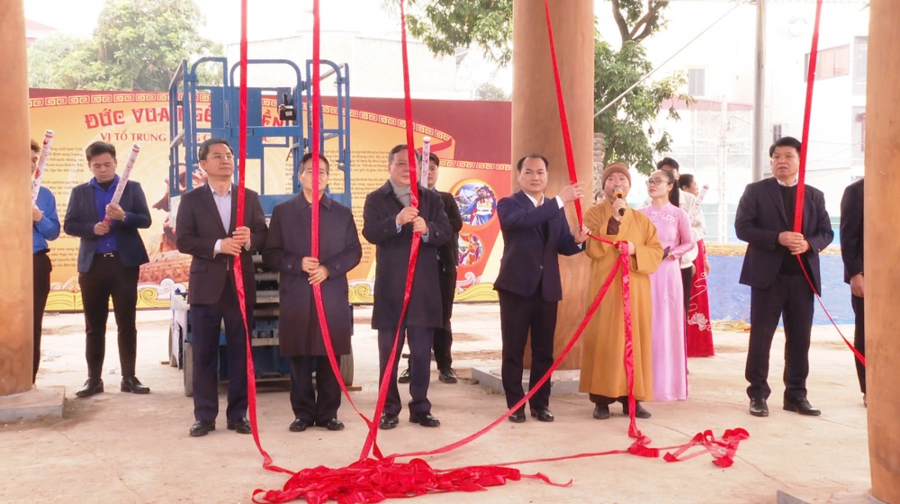 Đông Anh: Trang trọng Lễ Thượng lương công trình Đền thờ Đức vua Ngô Quyền