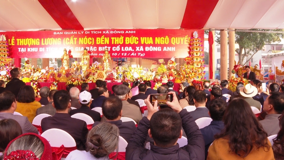 Đông Anh: Trang trọng Lễ Thượng lương công trình Đền thờ Đức vua Ngô Quyền