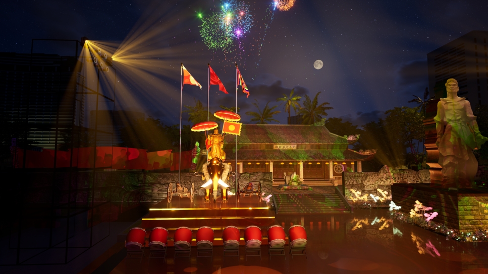 Hoành tráng sân khấu khai mạc Lễ hội Gò Đống Đa 2025