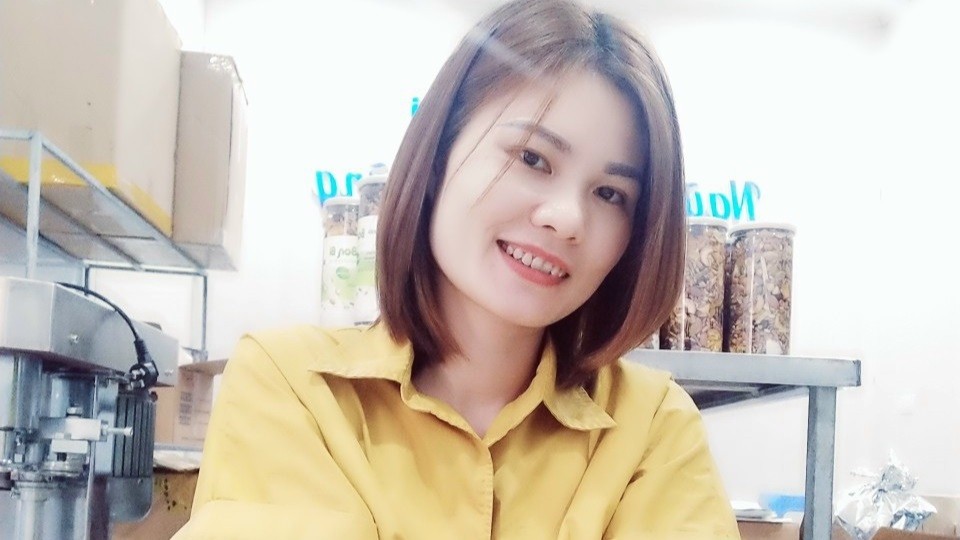 Chị Nguyễn Thị Huyền, chủ thương hiệu bột ngũ cốc BonBi