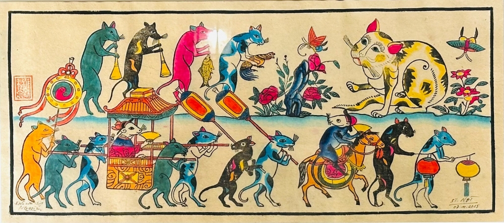 Khai mạc Triển lãm “Đối thoại với dòng tranh dân gian Hàng Trống”