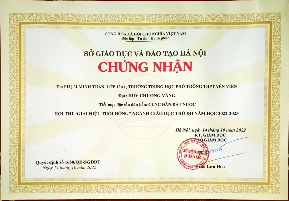 Huyện Gia Lâm (Hà Nội): Học sinh ưu tú đầu tiên được kết nạp Đảng