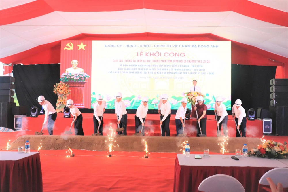 Xã Đông Anh: Khởi công, khánh thành 4 công trình văn hóa, giáo dục trọng điểm