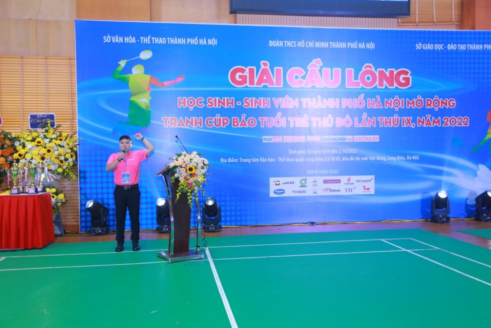 Tưng bừng khai mạc Giải Cầu lông HS-SV TP Hà Nội mở rộng tranh Cúp báo Tuổi trẻ Thủ đô lần thứ IX, năm 2022