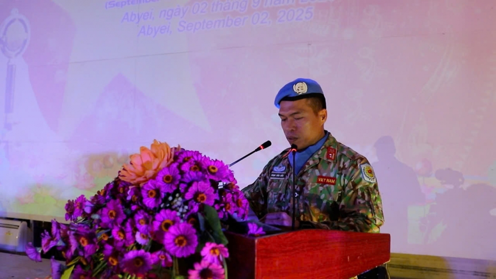 Trang trọng Lễ kỷ niệm 80 năm Quốc khánh Việt Nam tại Phái bộ UNISFA