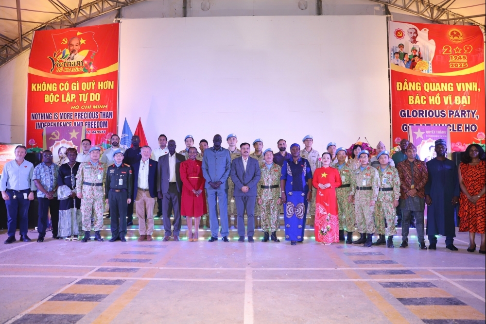 Trang trọng Lễ kỷ niệm 80 năm Quốc khánh Việt Nam tại Phái bộ UNISFA