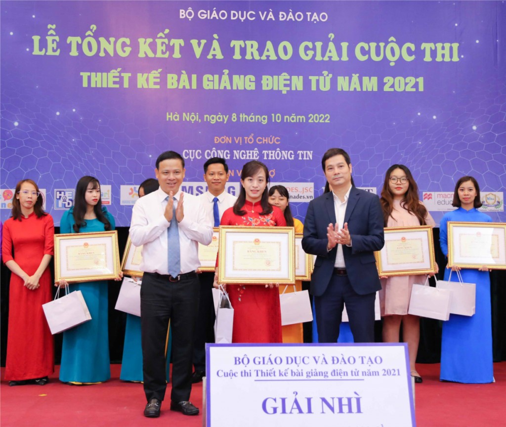 Hà Nội dẫn đầu cả nước về giải thưởng cuộc thi thiết kế bài giảng điện tử