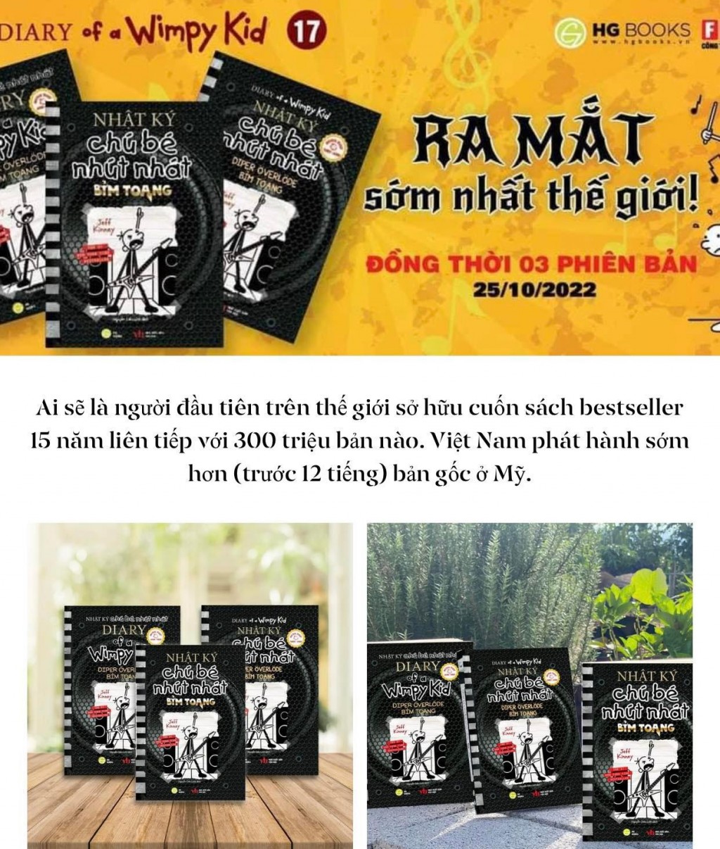 Nhật ký chú bé nhút nhát tập 17 phát hành tại Việt Nam trước Mỹ nửa ngày Nhật ký chú bé nhút nhát tập 17 phát hành tại Việt Nam trước Mỹ nửa ngày