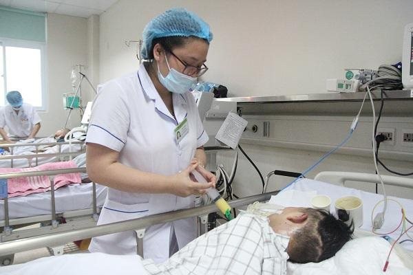 Bệnh nhi điều trị viêm não Nhật Bản tại Bệnh viện Nhi Trung ương