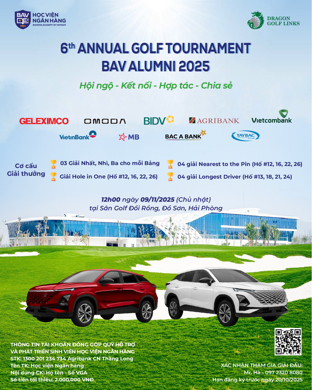 Giải Golf Cựu Sinh viên Học viện Ngân hàng lần thứ VI - Cầu nối gắn kết cộng đồng Giải Golf Cựu Sinh viên Học viện Ngân hàng lần thứ VI - Cầu nối gắn kết cộng đồng