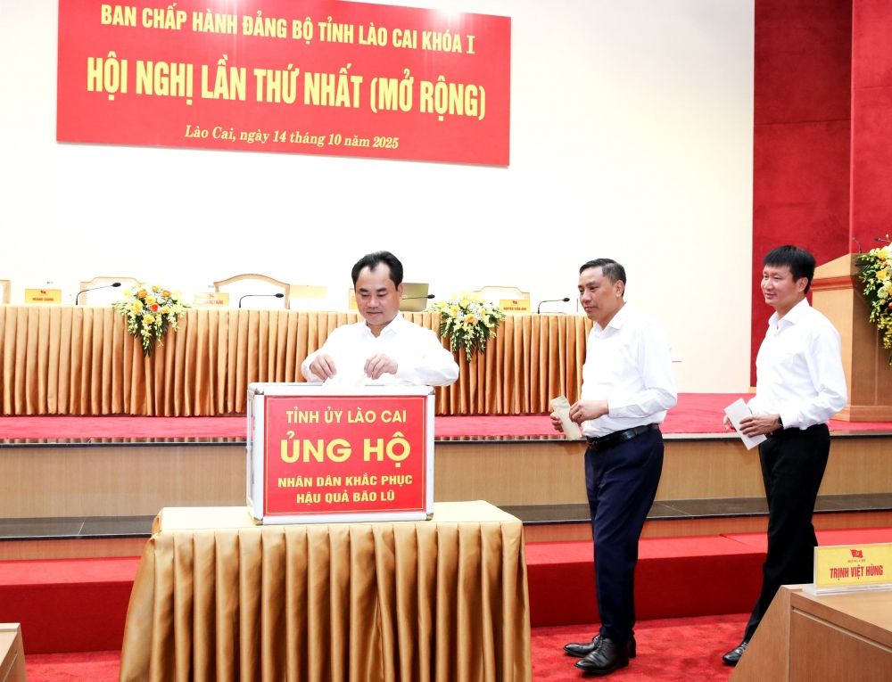 Tỉnh ủy Lào Cai phát động ủng hộ đồng bào bị thiệt hại bởi thiên tai