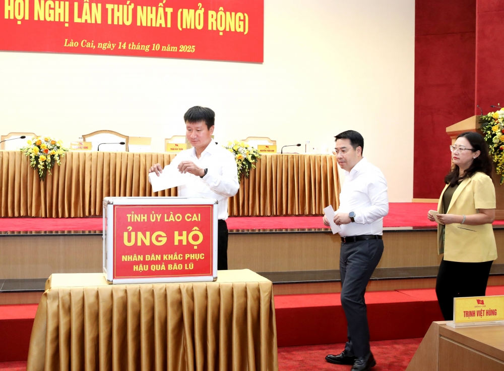 Tỉnh ủy Lào Cai phát động ủng hộ đồng bào bị thiệt hại bởi thiên tai