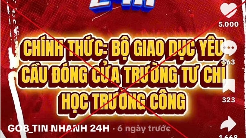 Cảnh báo thông tin sai sự thật về giải thể cơ sở giáo dục ngoài công lập