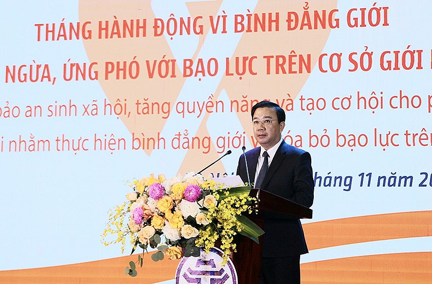 Phó Chủ tịch UBND thành phố Hà Nội Chử Xuân Dũng phát biểu tại Lễ phát động