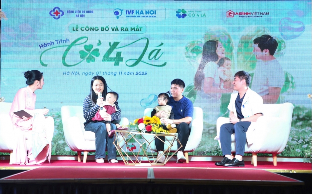 “Hành trình Cỏ Bốn Lá” thắp lên hy vọng cho những cặp vợ chồng hiếm muộn