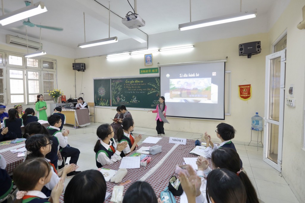 Tiết học nghệ thuật đầy tính thẩm mĩ của trường THCS Nguyễn Tri Phương