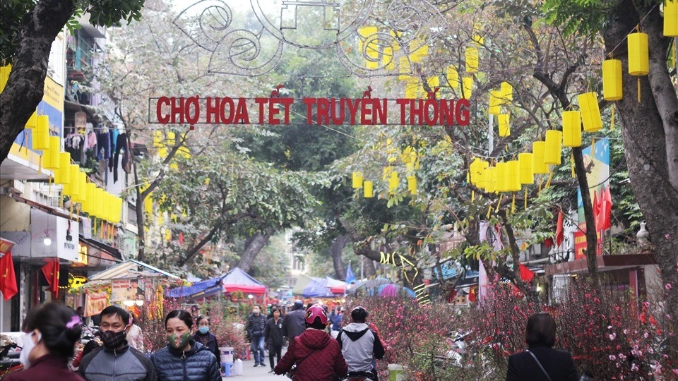 Từ ngày 6/1, Hà Nội tổ chức giao thông phục vụ Chợ hoa Xuân tại quận Hoàn Kiếm