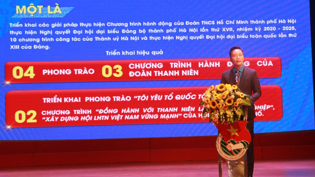 Đồng chí Nguyễn Đức Tiến, Phó Bí thư Thường trực Thành đoàn Hà Nội triển khai các nhiệm vụ trọng tâm năm 2022