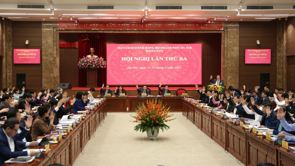 Khai mạc Hội nghị lần thứ ba Ban Chấp hành Đảng bộ TP Hà Nội khóa XVII