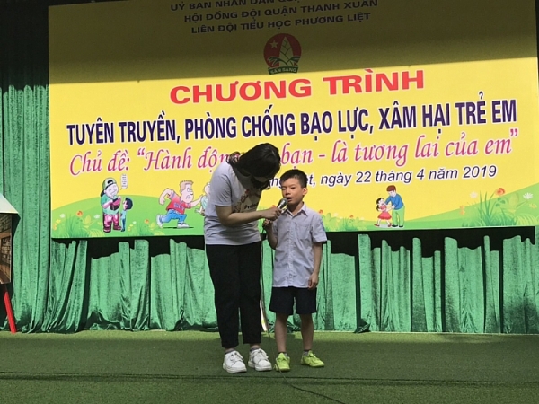 ha noi 100 lien doi dong loat tuyen truyen phong chong bao luc va xam hai tre em