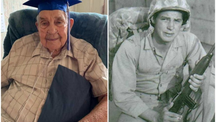 Cụ ông 95 tuổi có 13 người con, 55 cháu nhận bằng cấp 3 sau 80 năm