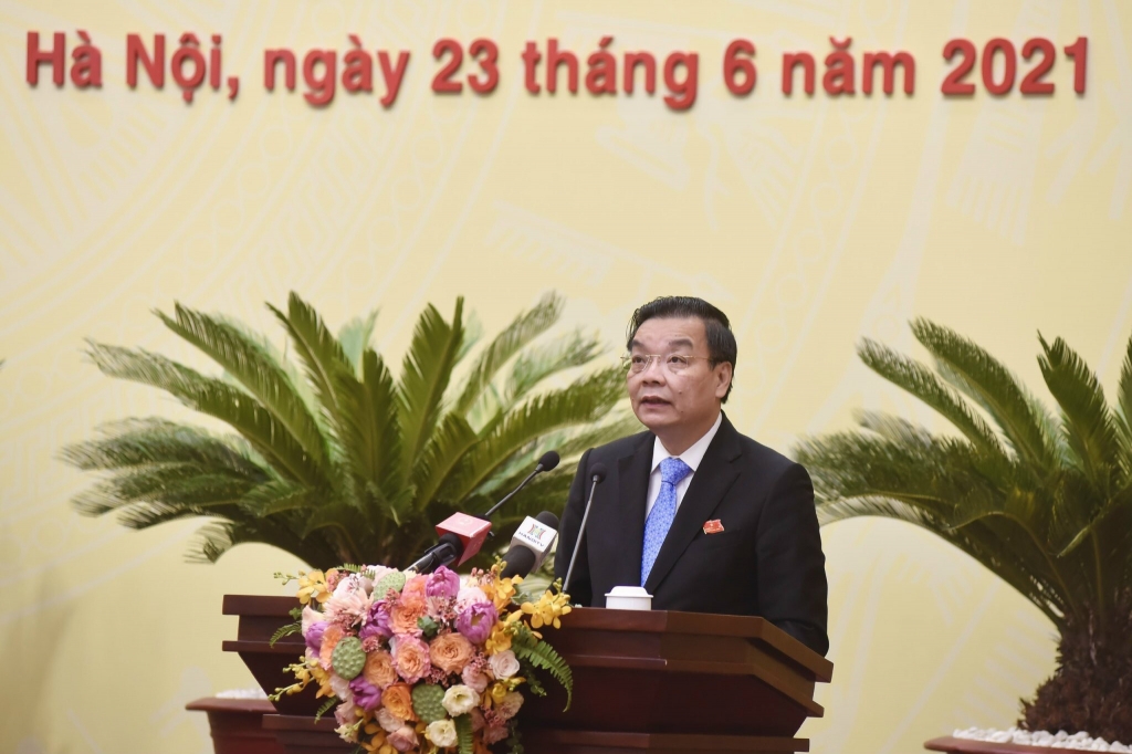 Chủ tịch UBND TP Chu Ngọc Anh phát biểu nhậm chức