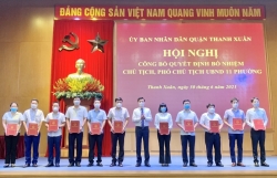 Công bố quyết định bổ nhiệm 33 Chủ tịch, Phó Chủ tịch UBND các phường tại quận Thanh Xuân