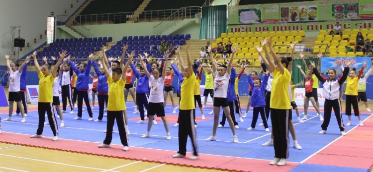 Đoàn Hà Nội đứng thứ hai tại giải Vô địch Trẻ quốc gia Thể dục Aerobic năm 2019 doan ha noi dung thu hai tai giai vo dich tre quoc gia the duc aerobic nam 2019