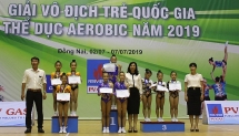 Đoàn Hà Nội đứng thứ hai tại giải Vô địch Trẻ quốc gia Thể dục Aerobic năm 2019