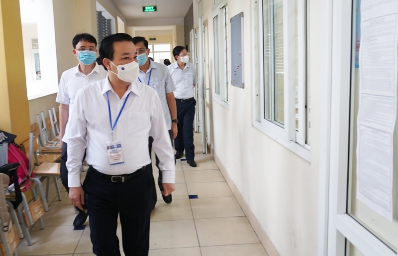 Công tác phòng, chống dịch tại các điểm thi được thực hiện bài bản, đúng quy định