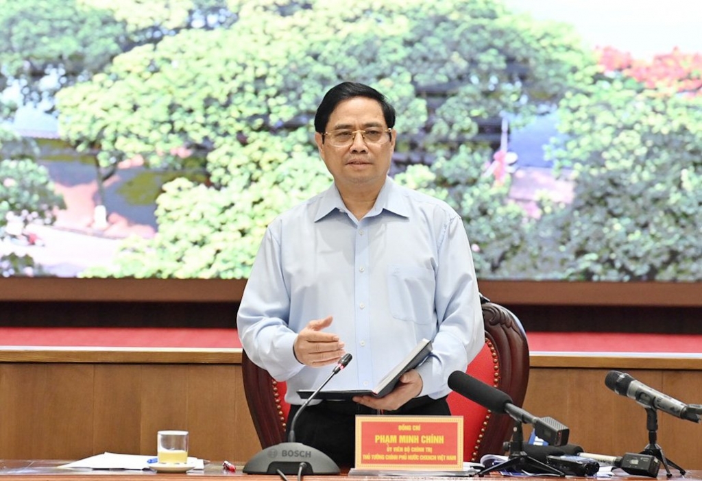 Thủ tướng Phạm Minh Chính phát biểu chỉ đạo tại buổi làm việc