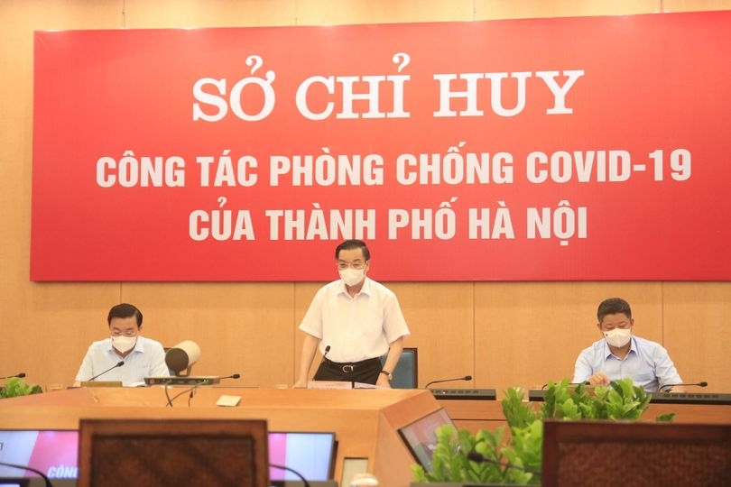 Chủ tịch UBND TP Hà Nội Chu Ngọc Anh phát biểu chỉ