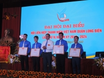 Anh Phạm Nam Anh tái đắc cử Chủ tịch Hội LHTN Việt Nam quận Long Biên