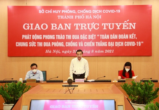Chủ tịch UBND TP Chu Ngọc Anh phát động phong trào thi đua đặc biệt “Toàn dân đoàn kết, chung sức thi đua phòng, chống và chiến thắng đại dịch Covid-19” trên địa bàn thành phố.