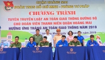 100% cơ sở Đoàn khối THPT quận Hoàng Mai thực hiện "Cổng trường an toàn giao thông"