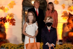 Tổng thống Donald Trump và bà Melania dự tiệc Halloween tại Nhà Trắng