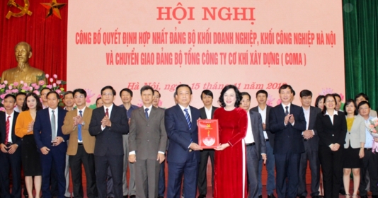 Hợp nhất hai Đảng bộ Khối Doanh nghiệp và Khối Công nghiệp Hà Nội