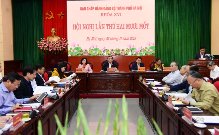 khai mac hoi nghi lan thu 21 ban chap hanh dang bo tp ha noi khoa xvi