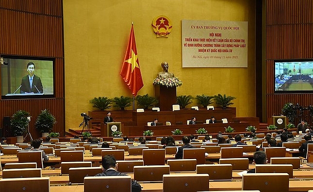Các đại biểu tham dự Hội nghị tại Nhà Quốc hội.