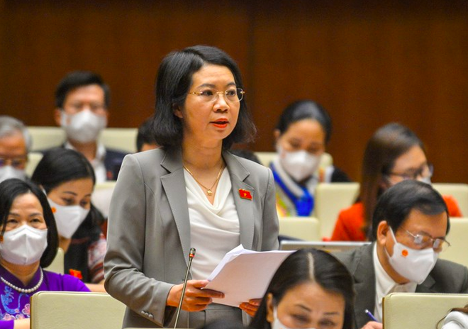 Đại biểu Mai Thị Phương Hoa (Nam Định) thảo luận trước Quốc hội