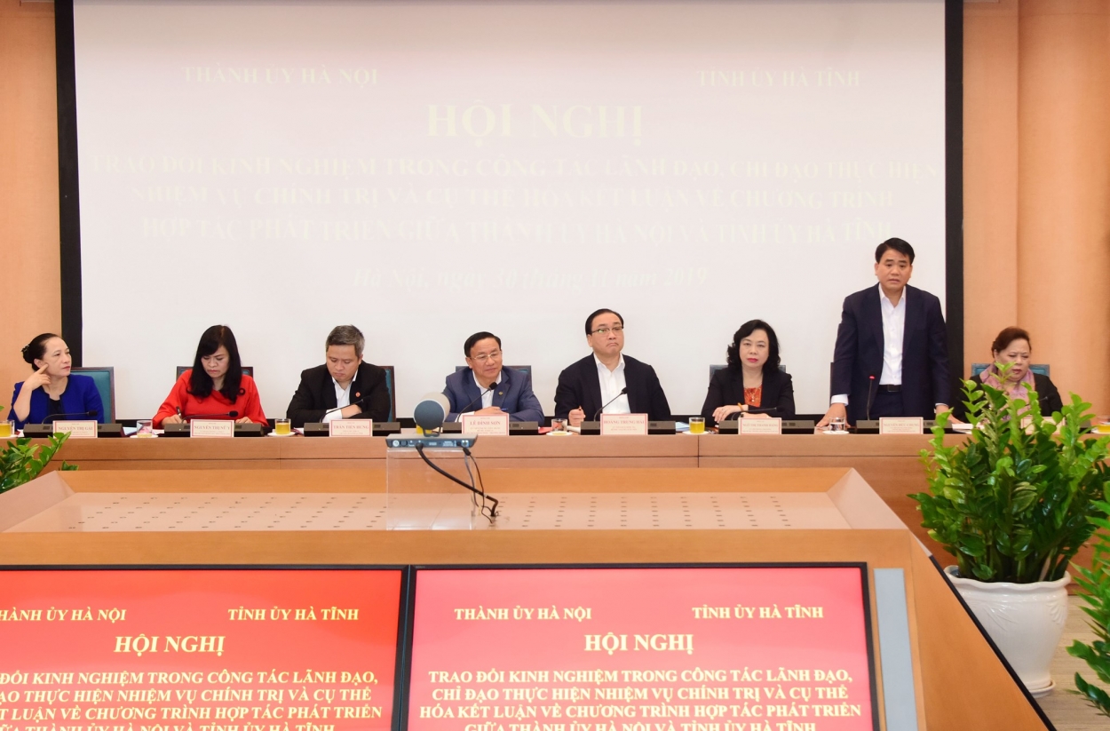 Hà Nội – Hà Tĩnh trao đổi kinh nghiệm quản lý và đẩy mạnh hợp tác, phát triển ha noi ha tinh trao doi kinh nghiem quan ly va day manh hop tac phat trien