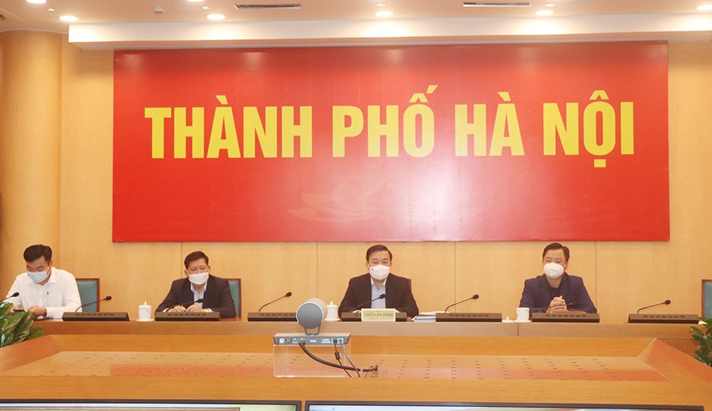 Các đại biểu tham dự hội nghị tại điểm cầu Hà Nội.