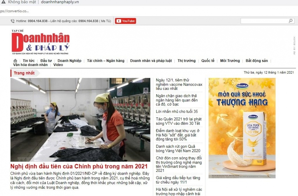 Chuyển đổi Thời báo Doanh nhân thành Tạp chí Doanh nhân và Pháp lý Chuyển đổi Thời báo Doanh nhân thành Tạp chí Doanh nhân và Pháp lý