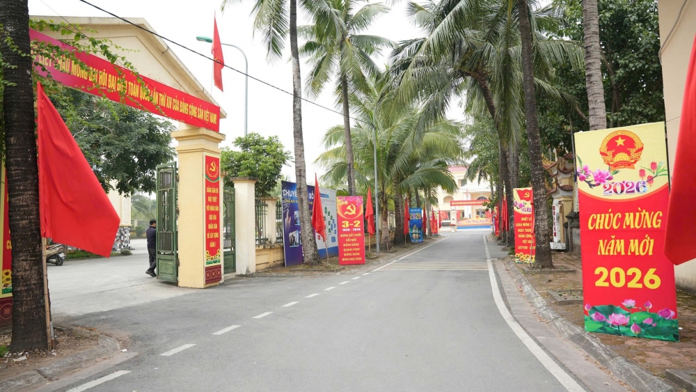 Xã Dương Hòa rực rỡ cờ hoa mừng Đảng, mừng Xuân