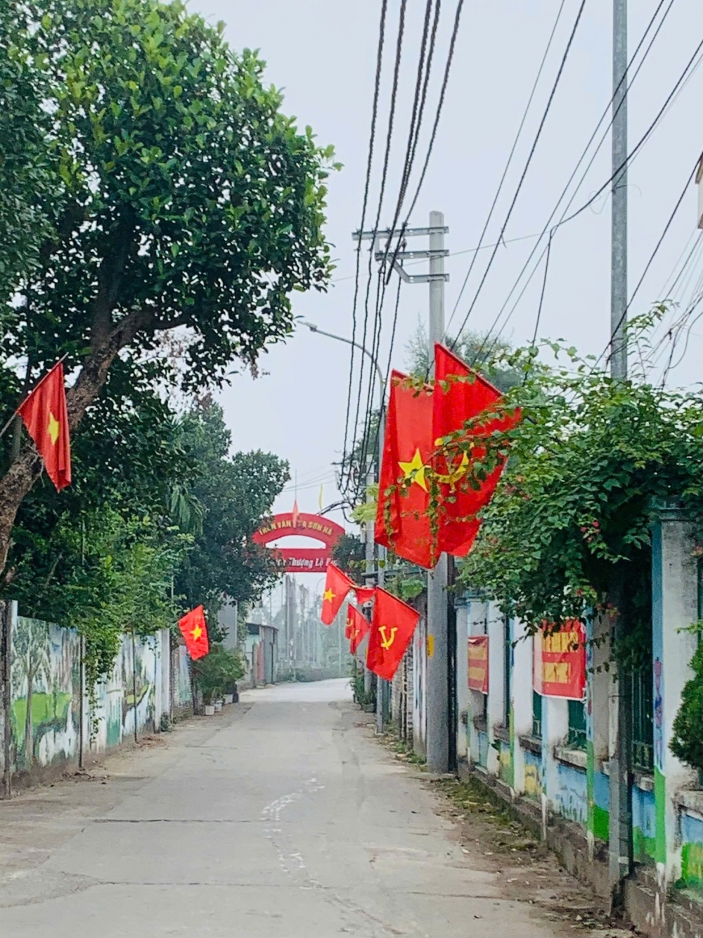 Xã Dương Hòa rực rỡ cờ hoa mừng Đảng, mừng Xuân